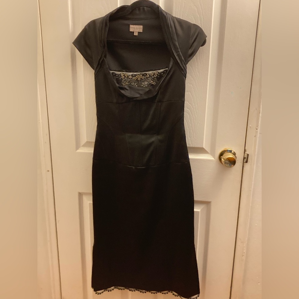 Karen Millen - Size 6 - Black Polyester Dress